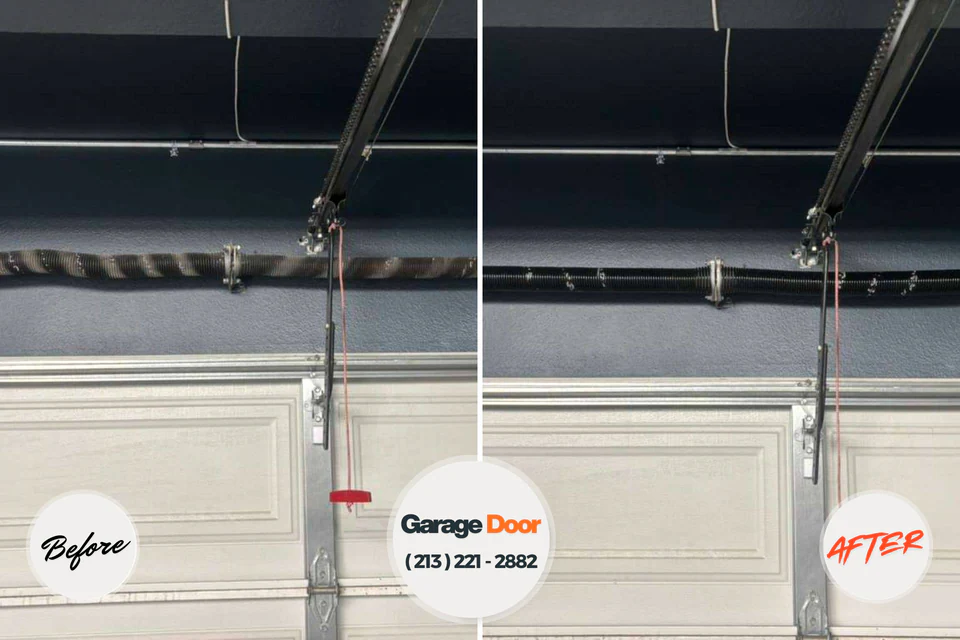 Before and after: garage door repair North Haledon, NJ